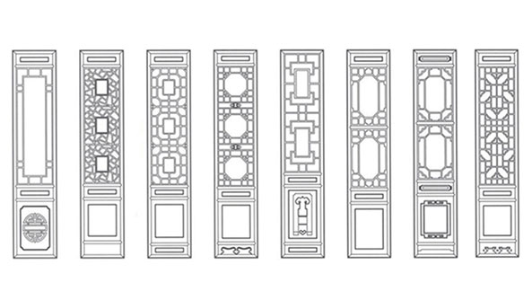 新密喜迎门中式花格CAD设计图样式大全